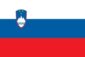 Flag of Slovenia, white - blue - red