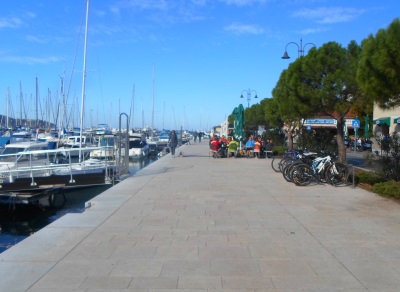 Izola waterfront with boats