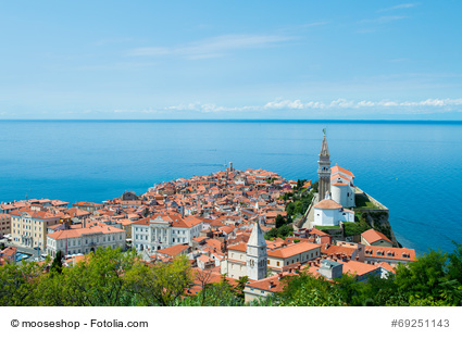 Old town of Piran, view