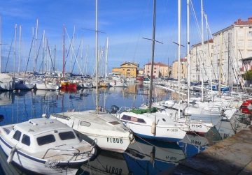 Piran port with yachts