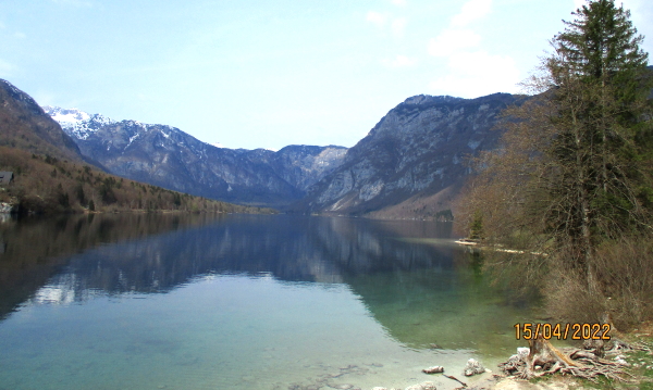 Lake bohinjsko jezero in Slovenia